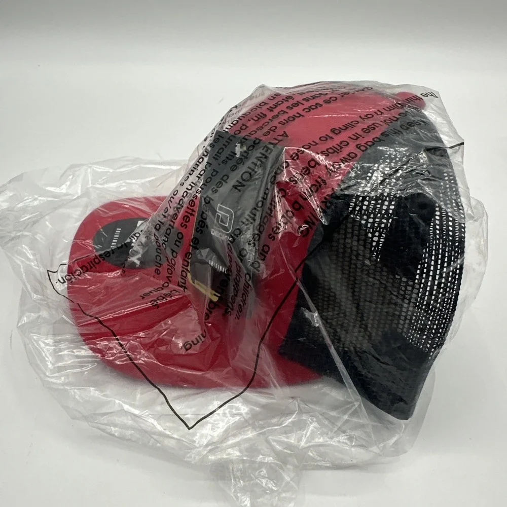 2 Decky Original Blank Flat Bill Trucker Cap Mesh Snapback Hat & 1 Chokolid NWT